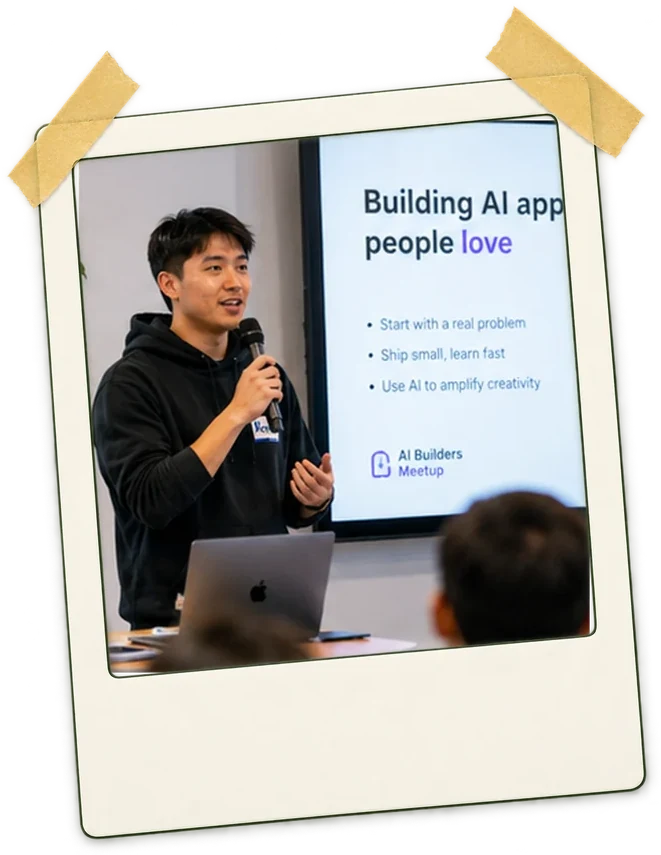 A builder giving the opening talk